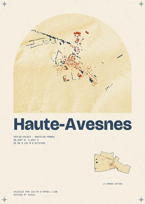 Affiche de Haute-Avesnes, calculée par 123-fr d'après l'IGN