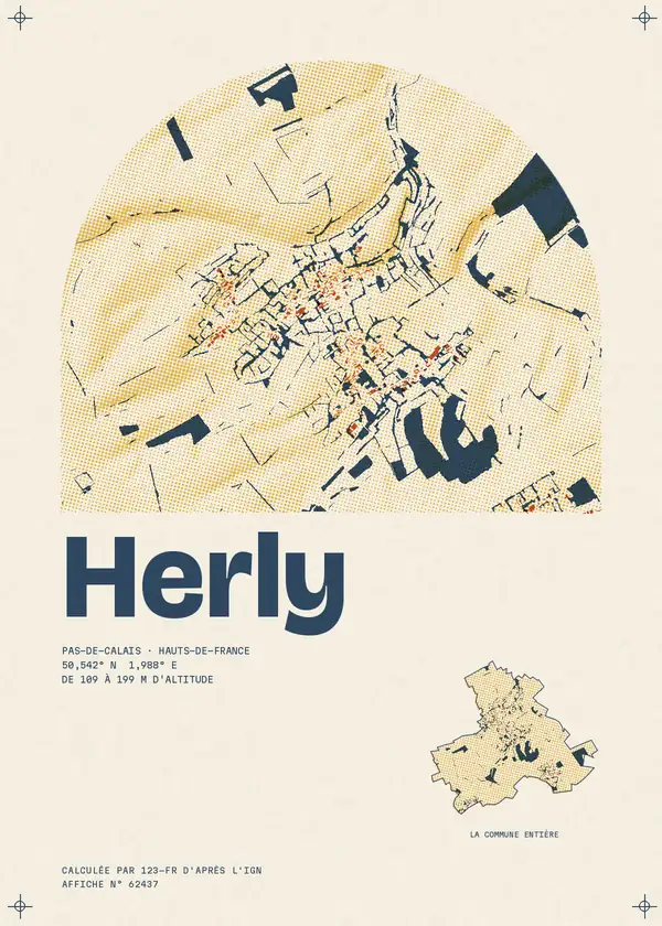 Affiche de Herly, calculée par 123-fr d'après l'IGN