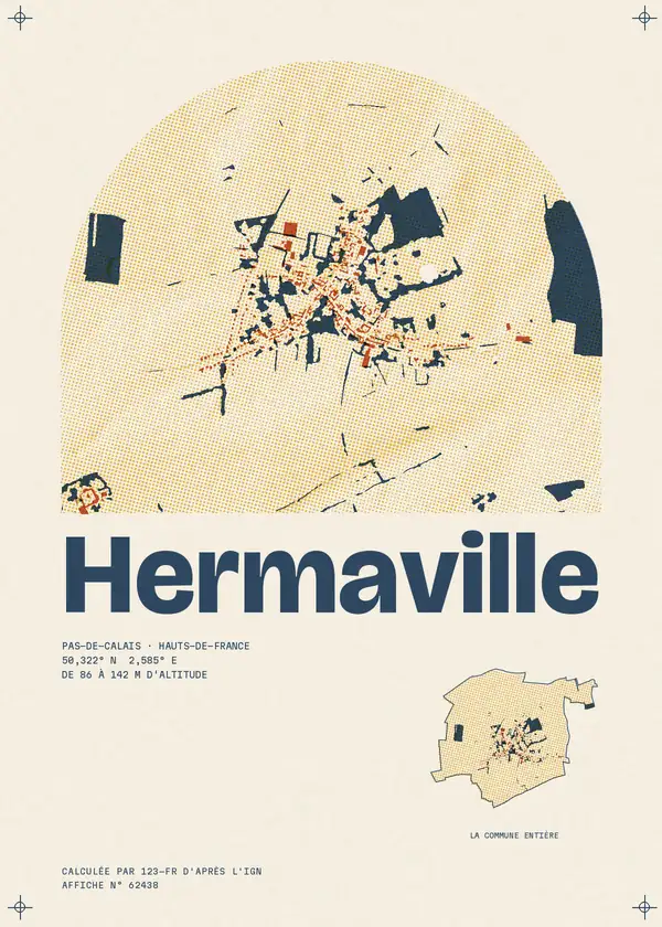Affiche de Hermaville, calculée par 123-fr d'après l'IGN