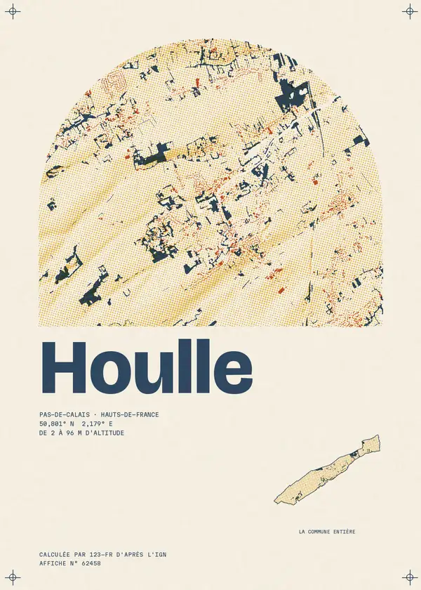 Affiche de Houlle, calculée par 123-fr d'après l'IGN