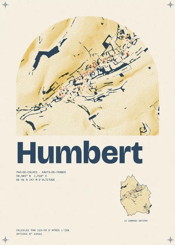Affiche de Humbert, calculée par 123-fr d'après l'IGN