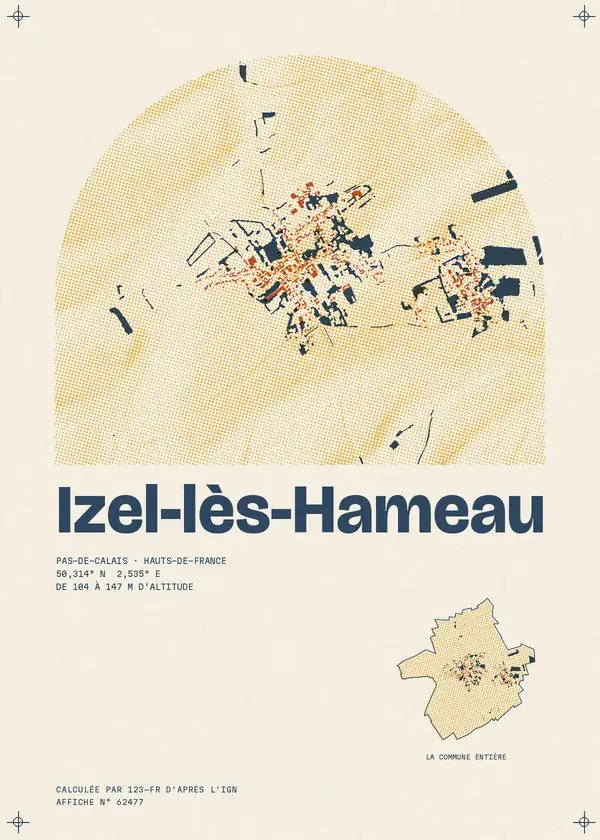 Affiche de Izel-lès-Hameau, calculée par 123-fr d'après l'IGN