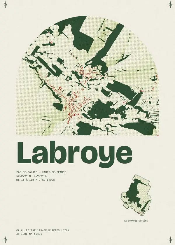 Affiche de Labroye, calculée par 123-fr d'après l'IGN