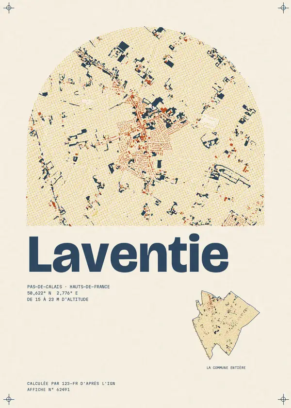 Affiche de Laventie, calculée par 123-fr d'après l'IGN
