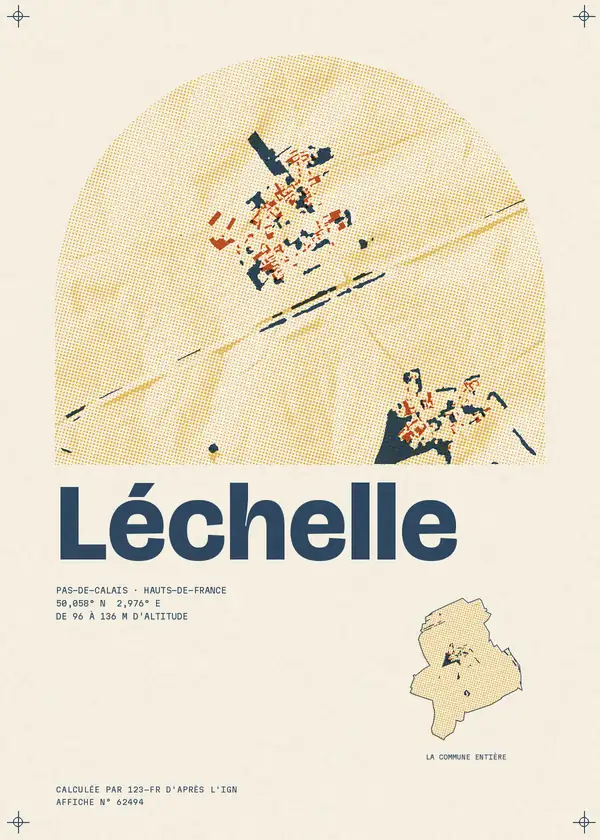 Affiche de Léchelle, calculée par 123-fr d'après l'IGN