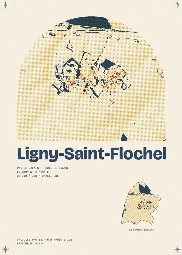 Affiche de Ligny-Saint-Flochel, calculée par 123-fr d'après l'IGN