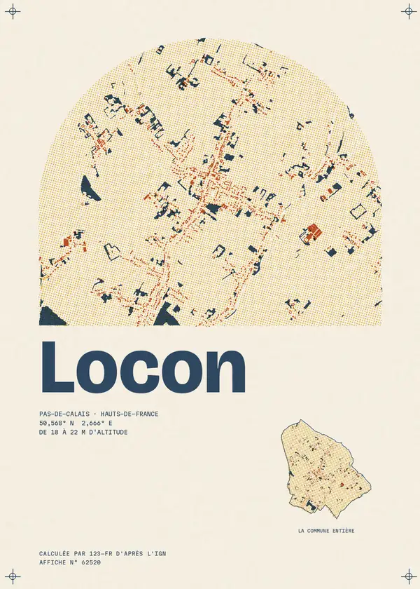Affiche de Locon, calculée par 123-fr d'après l'IGN