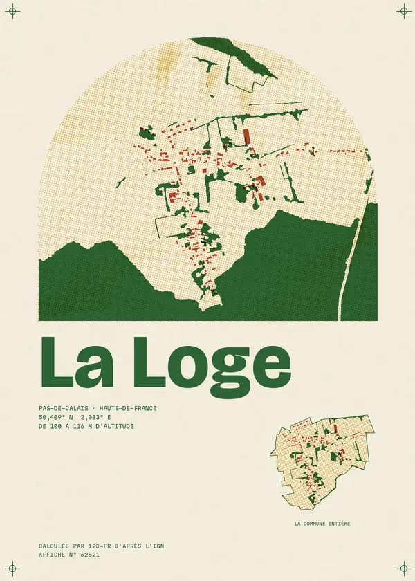 Affiche de La Loge, calculée par 123-fr d'après l'IGN