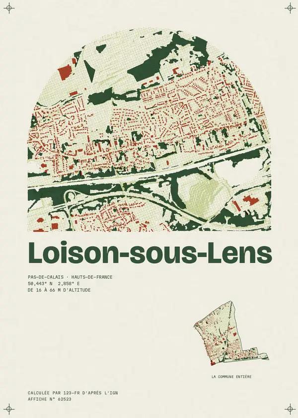 Affiche de Loison-sous-Lens, calculée par 123-fr d'après l'IGN