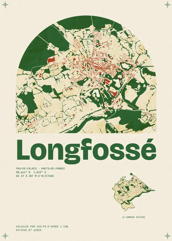 Affiche de Longfossé, calculée par 123-fr d'après l'IGN