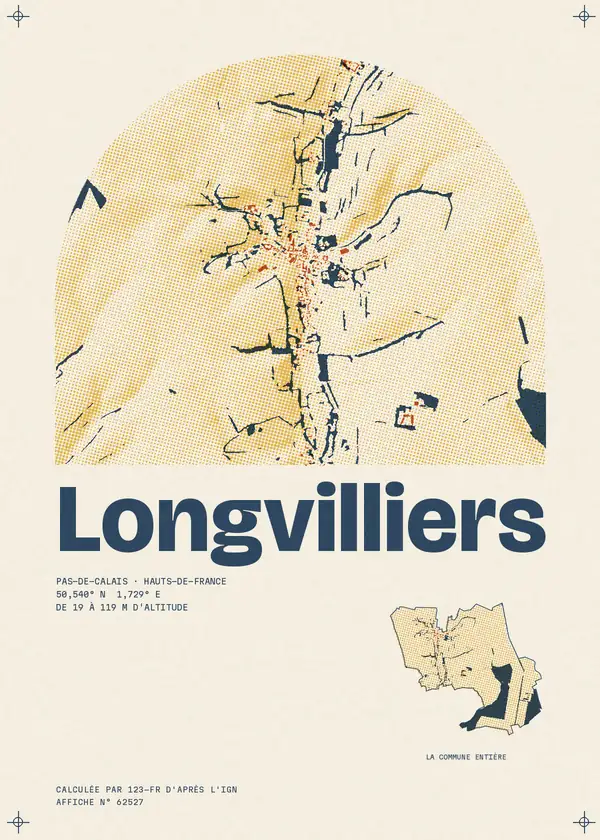 Affiche de Longvilliers, calculée par 123-fr d'après l'IGN