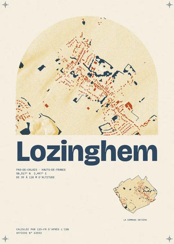 Affiche de Lozinghem, calculée par 123-fr d'après l'IGN