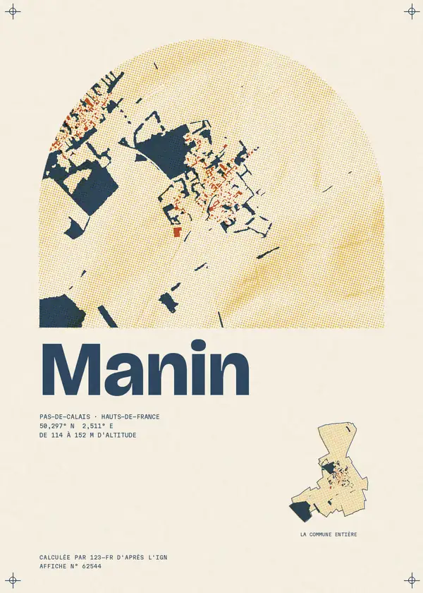 Affiche de Manin, calculée par 123-fr d'après l'IGN