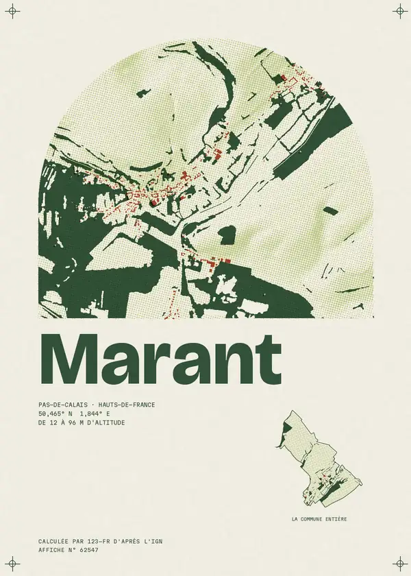 Affiche de Marant, calculée par 123-fr d'après l'IGN