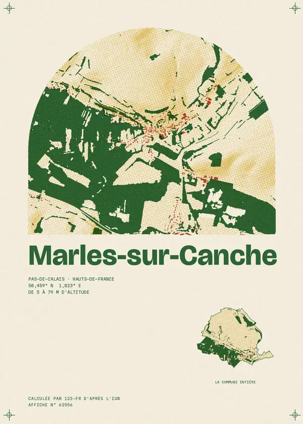 Affiche de Marles-sur-Canche, calculée par 123-fr d'après l'IGN