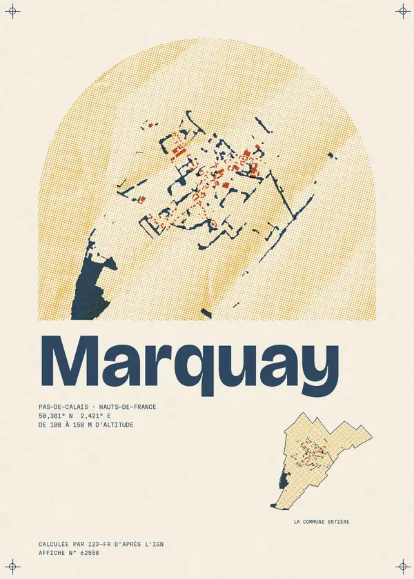 Affiche de Marquay, calculée par 123-fr d'après l'IGN