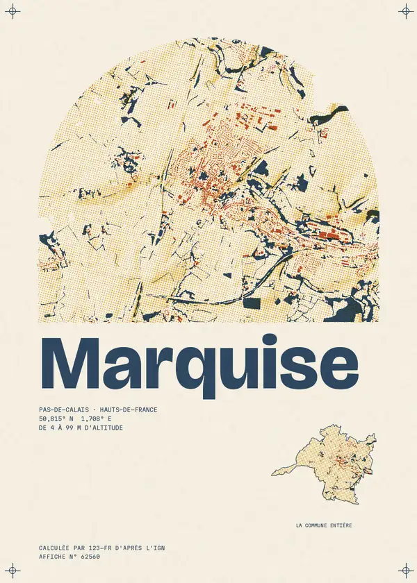 Affiche de Marquise, calculée par 123-fr d'après l'IGN