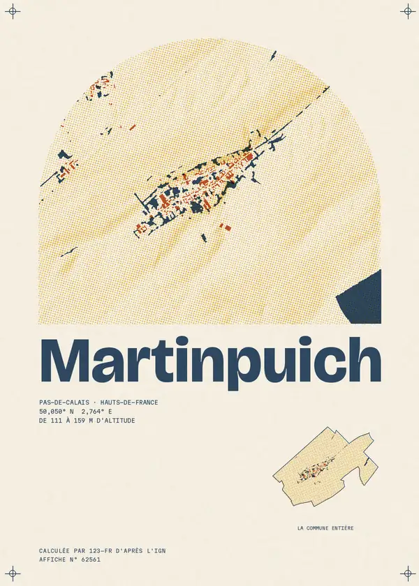 Affiche de Martinpuich, calculée par 123-fr d'après l'IGN
