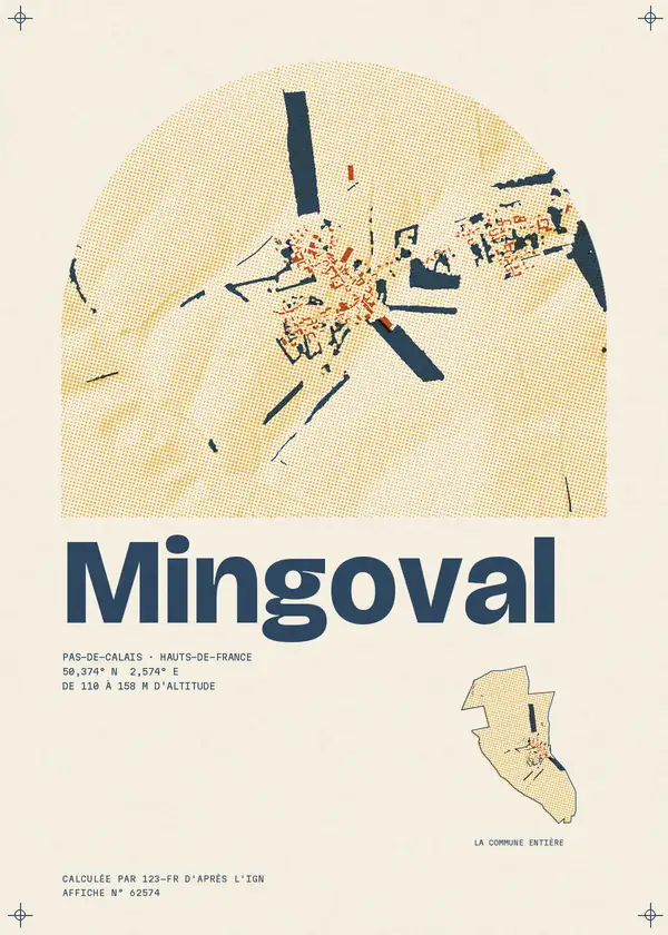 Affiche de Mingoval, calculée par 123-fr d'après l'IGN