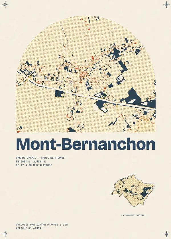 Affiche de Mont-Bernanchon, calculée par 123-fr d'après l'IGN