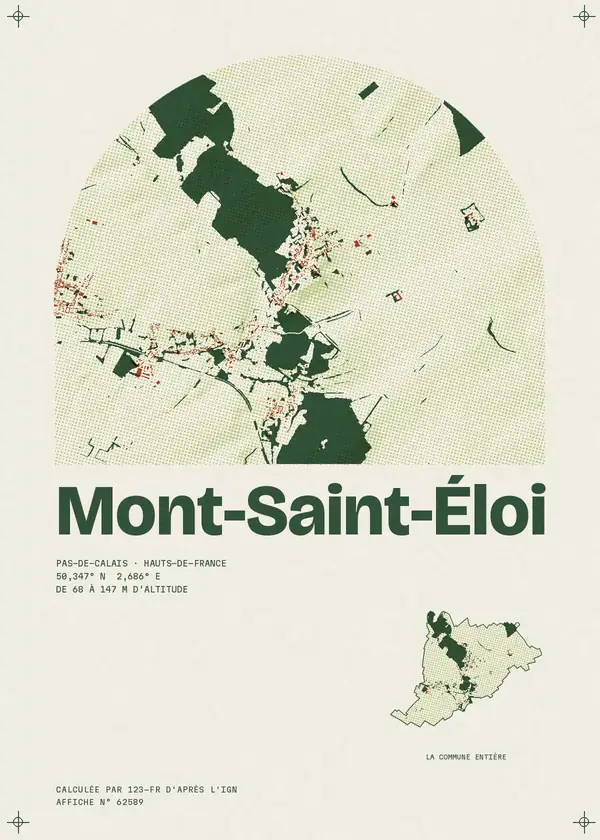 Affiche de Mont-Saint-Éloi, calculée par 123-fr d'après l'IGN