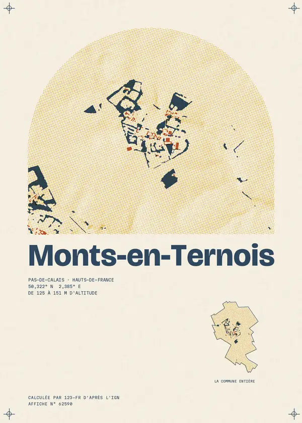 Affiche de Monts-en-Ternois, calculée par 123-fr d'après l'IGN