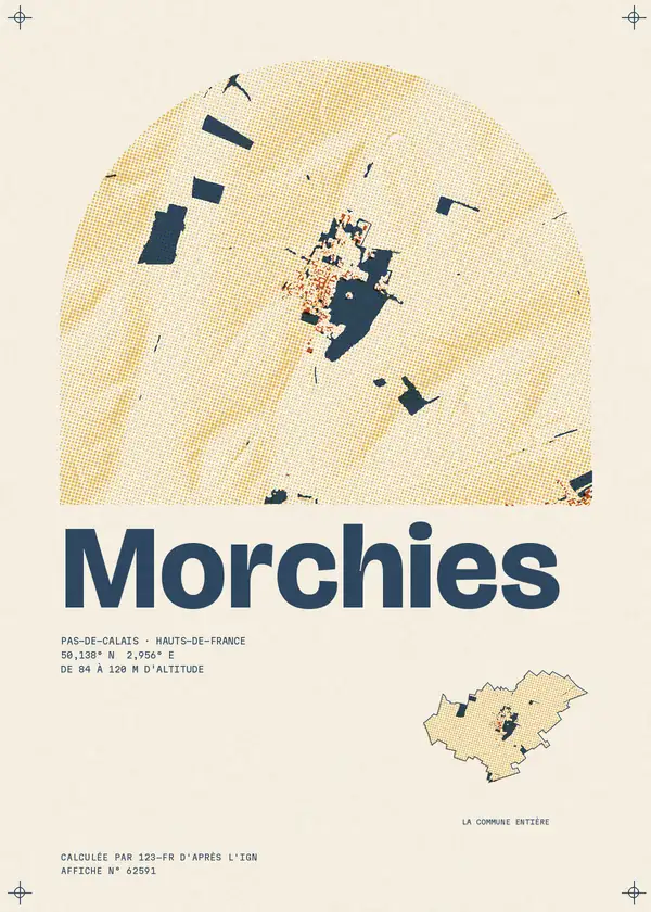Affiche de Morchies, calculée par 123-fr d'après l'IGN