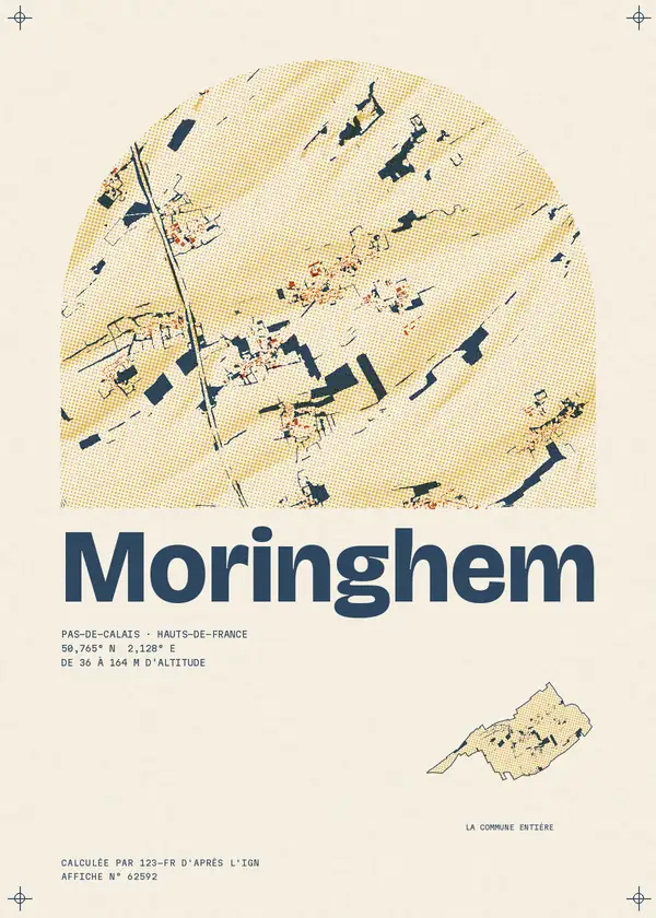 Affiche de Moringhem, calculée par 123-fr d'après l'IGN