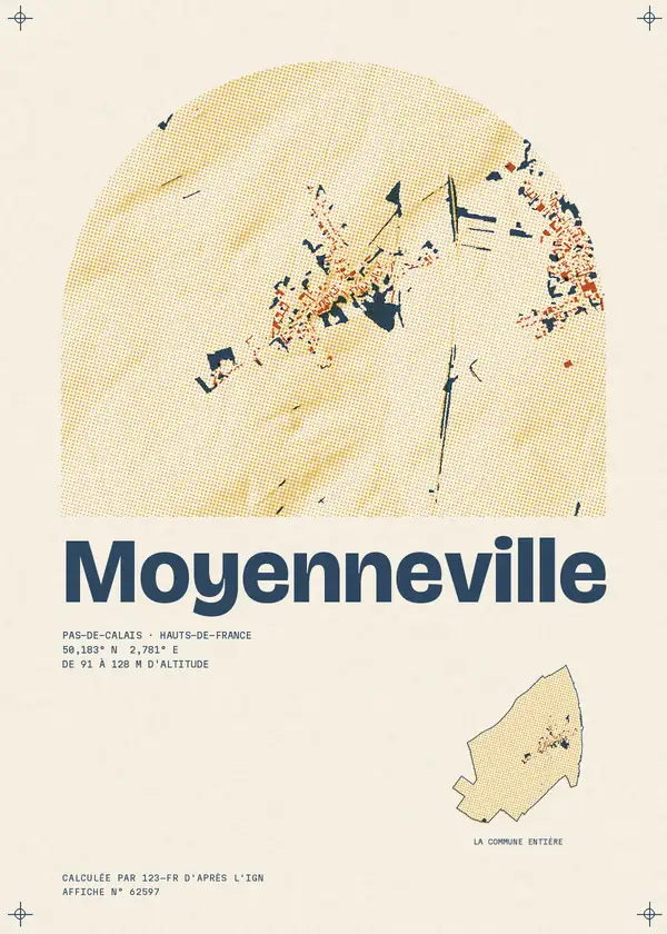 Affiche de Moyenneville, calculée par 123-fr d'après l'IGN