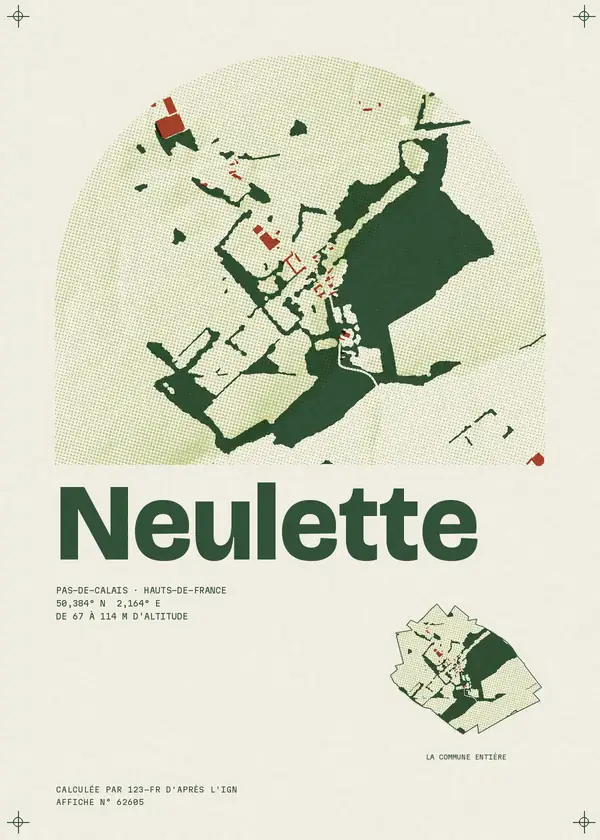 Affiche de Neulette, calculée par 123-fr d'après l'IGN