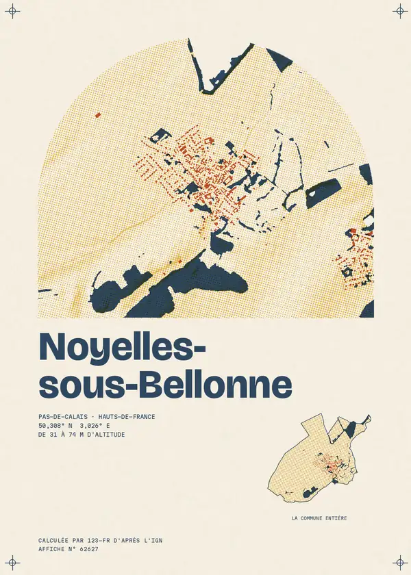 Affiche de Noyelles-sous-Bellonne, calculée par 123-fr d'après l'IGN