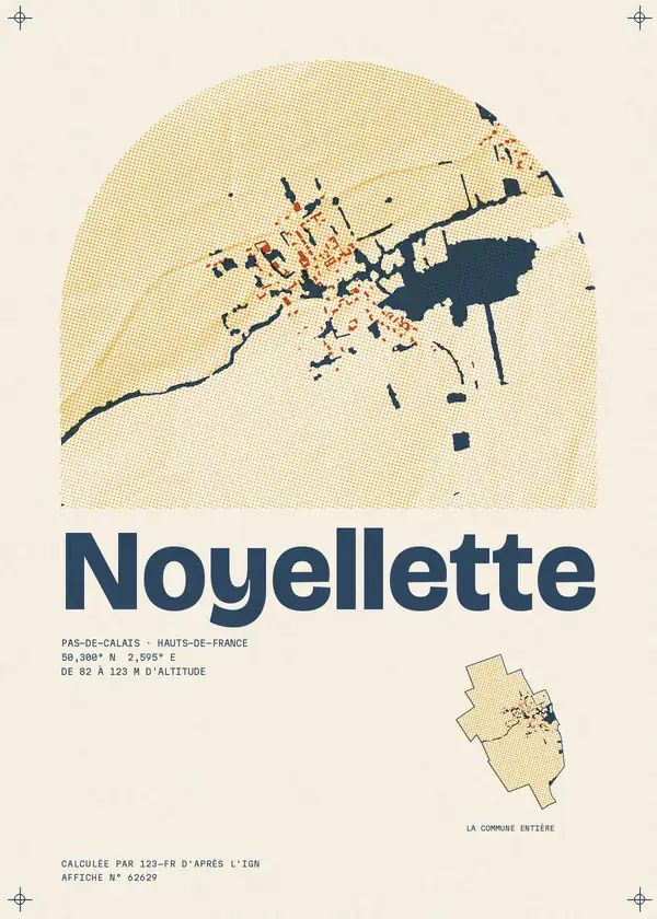 Affiche de Noyellette, calculée par 123-fr d'après l'IGN