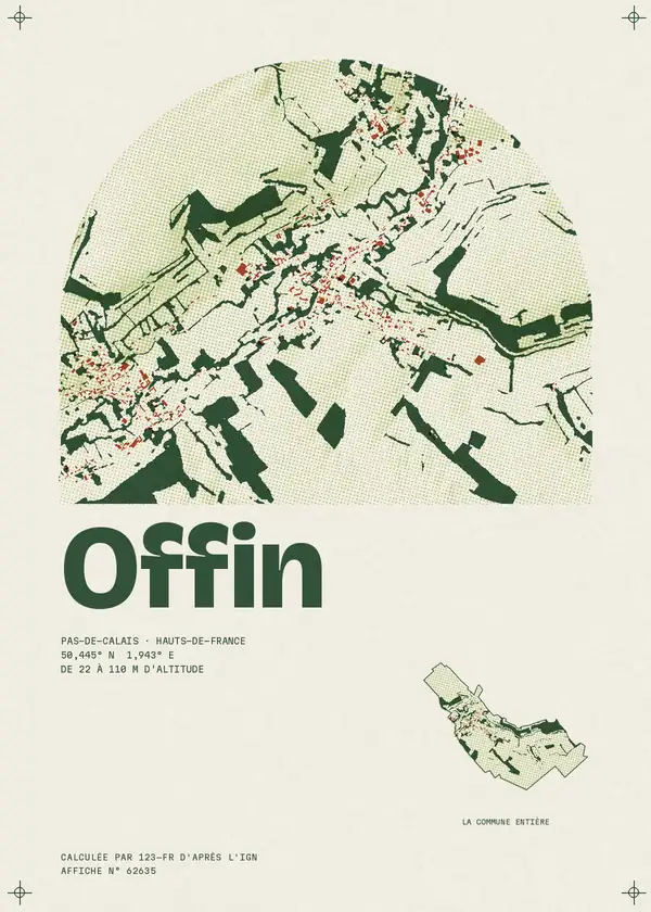 Affiche de Offin, calculée par 123-fr d'après l'IGN