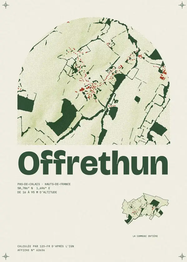 Affiche de Offrethun, calculée par 123-fr d'après l'IGN