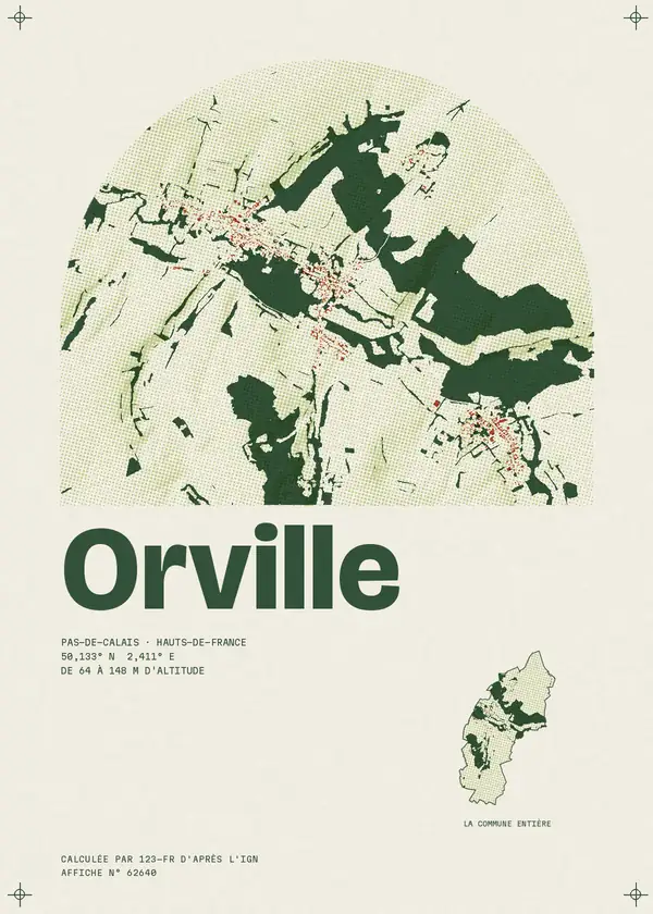 Affiche de Orville, calculée par 123-fr d'après l'IGN