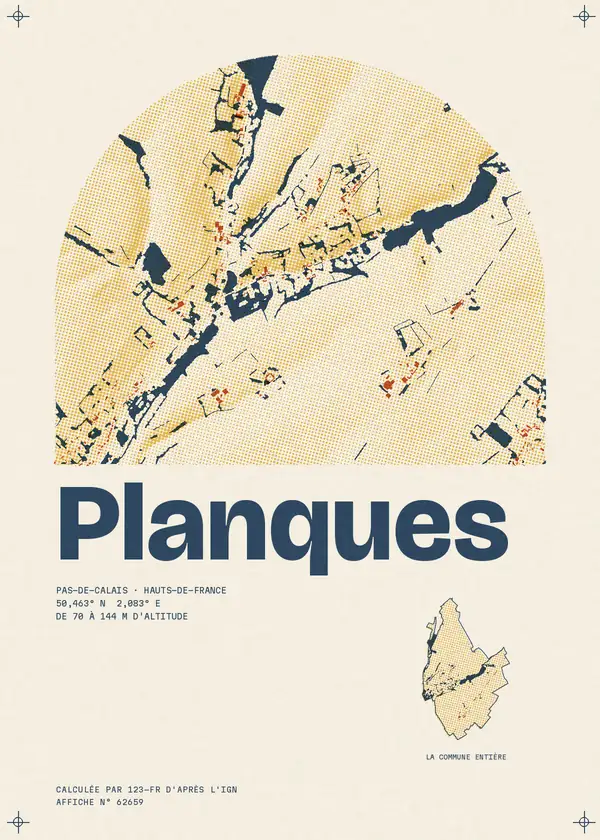 Affiche de Planques, calculée par 123-fr d'après l'IGN