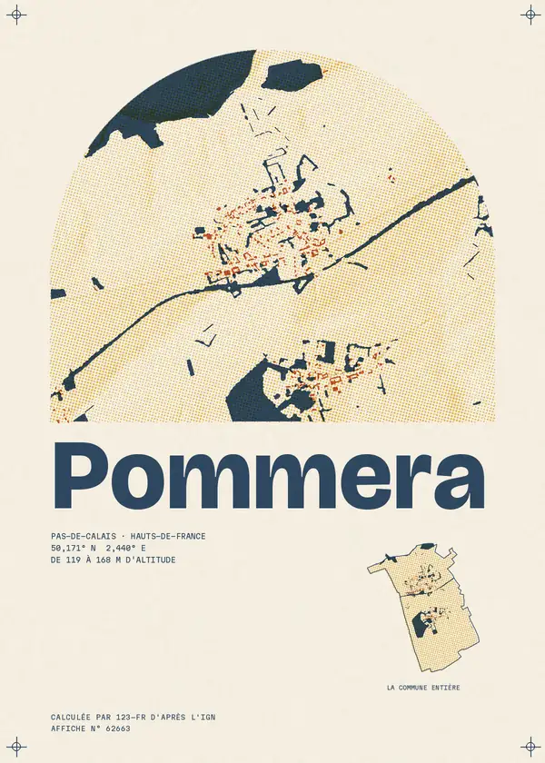 Affiche de Pommera, calculée par 123-fr d'après l'IGN