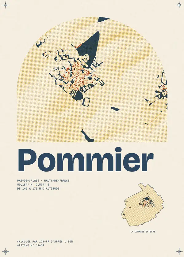 Affiche de Pommier, calculée par 123-fr d'après l'IGN