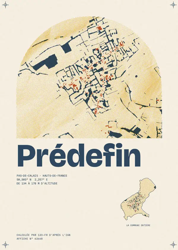 Affiche de Prédefin, calculée par 123-fr d'après l'IGN