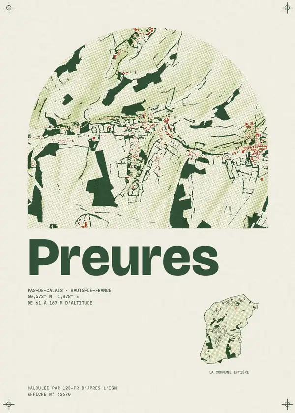 Affiche de Preures, calculée par 123-fr d'après l'IGN