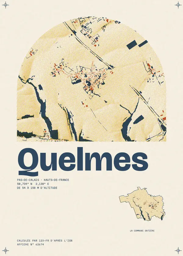 Affiche de Quelmes, calculée par 123-fr d'après l'IGN
