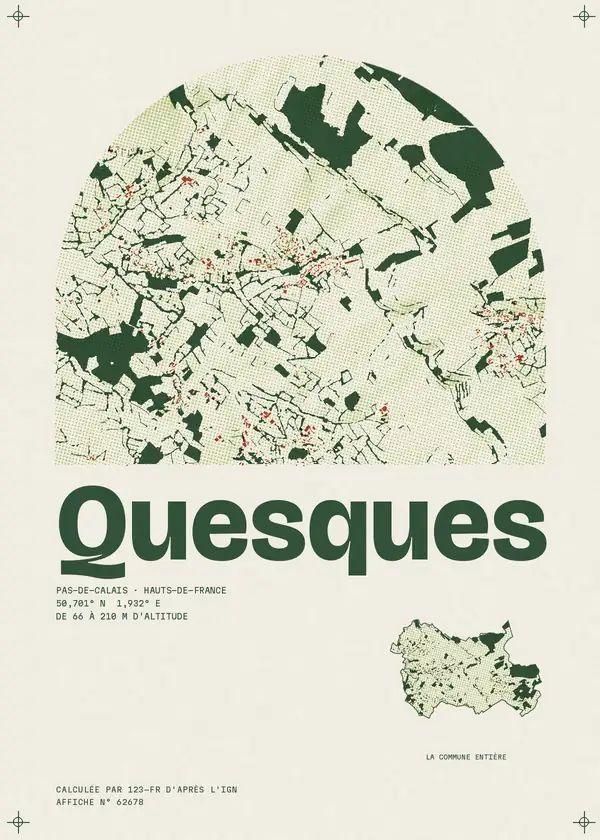 Affiche de Quesques, calculée par 123-fr d'après l'IGN