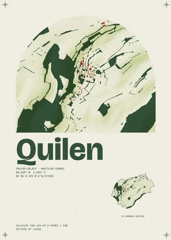 Affiche de Quilen, calculée par 123-fr d'après l'IGN