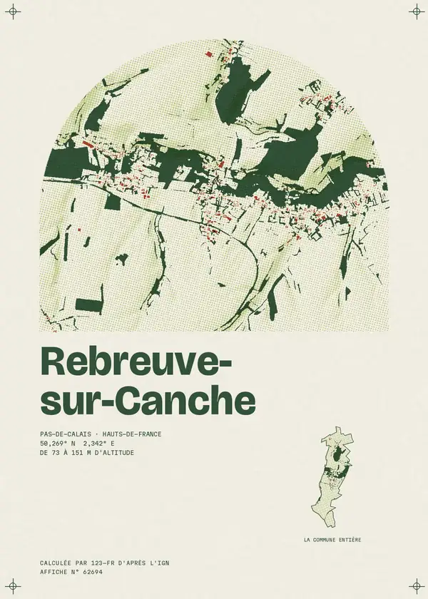 Affiche de Rebreuve-sur-Canche, calculée par 123-fr d'après l'IGN