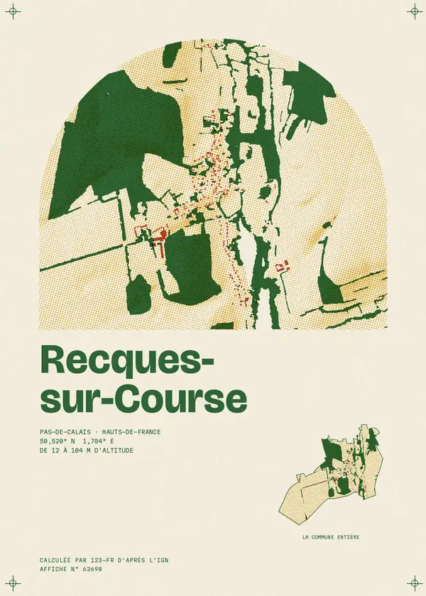 Affiche de Recques-sur-Course, calculée par 123-fr d'après l'IGN