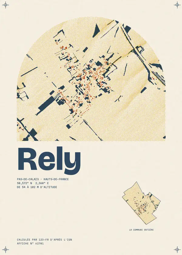 Affiche de Rely, calculée par 123-fr d'après l'IGN