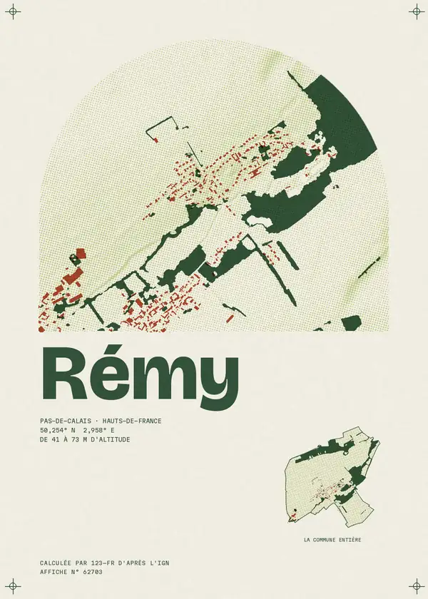Affiche de Rémy, calculée par 123-fr d'après l'IGN