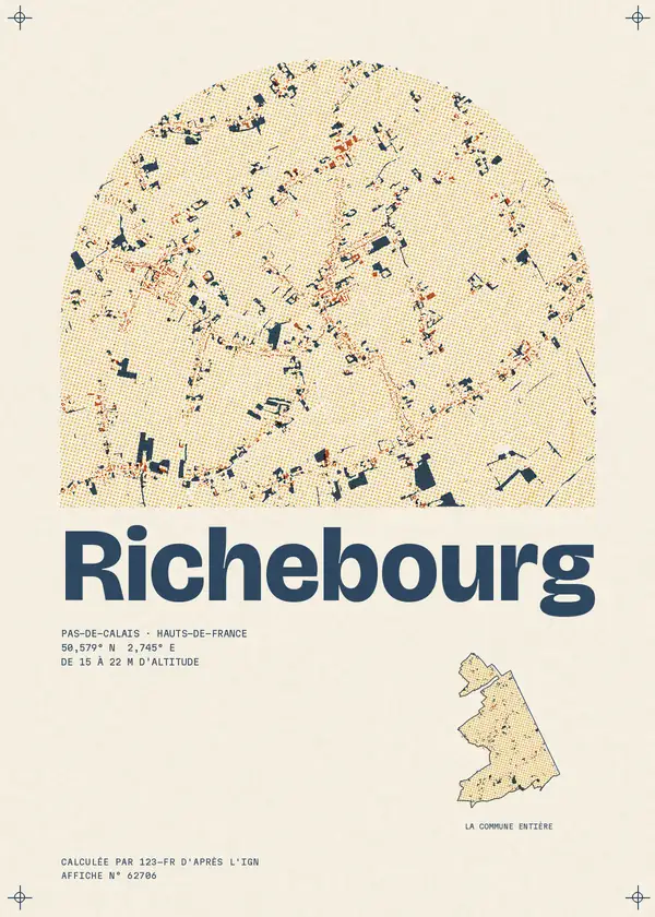 Affiche de Richebourg, calculée par 123-fr d'après l'IGN