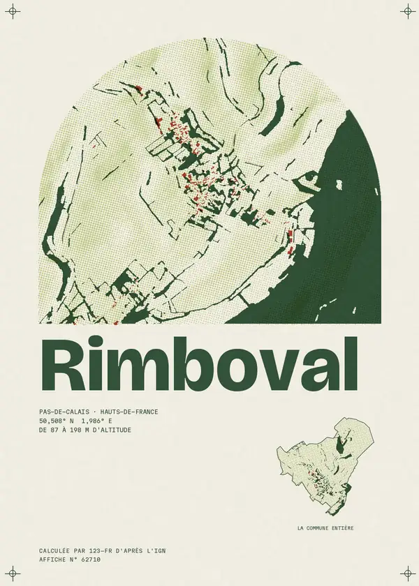 Affiche de Rimboval, calculée par 123-fr d'après l'IGN