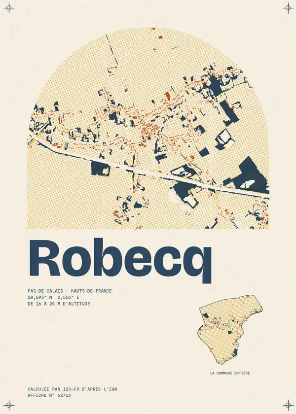 Affiche de Robecq, calculée par 123-fr d'après l'IGN